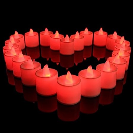 24 st batteridrivna LED-ljus, flamlösa