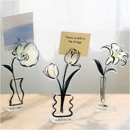 3 irrotettavaa akryylikuvavalokuvaa kuvanäyttötelineen muistio pidike pidikkeet postikorttiteline teline työpöytä