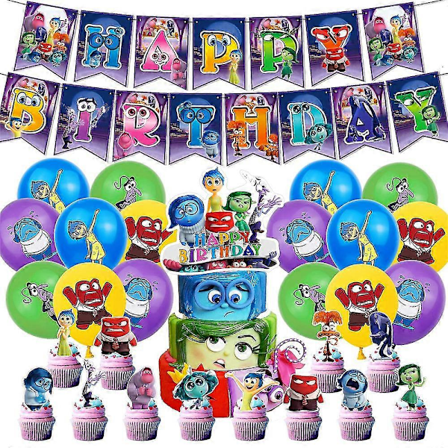 Inside Out 2 Lasten söpöt koristeet - Ilmapallot, Kakunpäällinen (FMY)