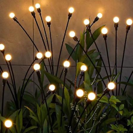 Led Solar Firefly Lights Hage Utendørs Vanntett Svaiende Lampe Landskap Dekor 1stk 8 Light warm color