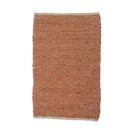 Nahkainen lattiamatto 60x90cm – Oranssinbeige