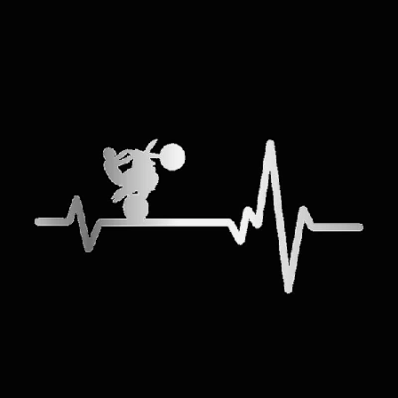 Dirt Bike Motorcykeldæk Heartbeat Kreative Bil Klistermærker Og Mærkater 3d Sjove Motorcykel Klistermærker 16.3cm*7.5cm - Mærkater & Klistermærker