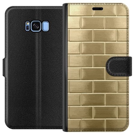 Plånboksfodral till Samsung Galaxy S8 med Gyllene Murstenar