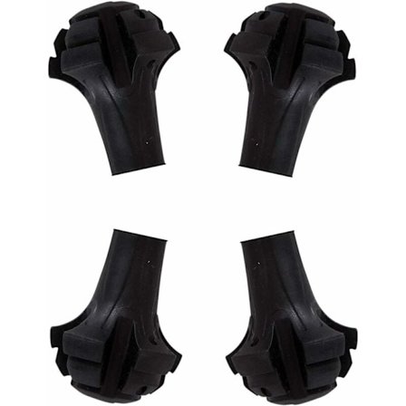 4 stk pakke med fire svært holdbare gummierstatningstopper (erstatningsføtter/ben/tupper/hetter) for turstaver - Staver for nordisk gange