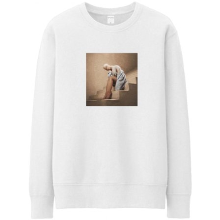 Ariana Grande Unisex Adult Stairs Sweatshirt M Vit