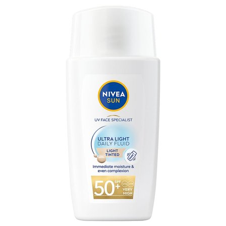NIVEA Daily Fluid SPF 50+ Light Tinted 40 ml, Skincare, Solpleje, Solcreme