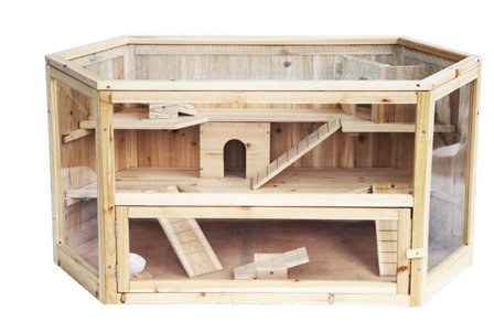 Sekskantet Hamsterbur i Tre - 90cm