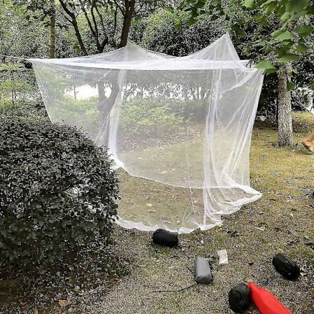 200*100*200cm Camping Myggenet med En Dør, Hvid Mesh, Bærbar Kvadratisk Foldbar Myggesikring