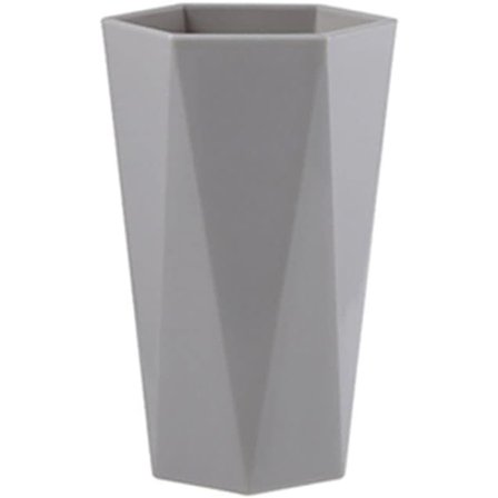 Tannbørstekopp, tekopp i nordisk stil, helsedrikkekrus, bærbare vaskekopper for bad, tannbørsteholder-organisator (grå)