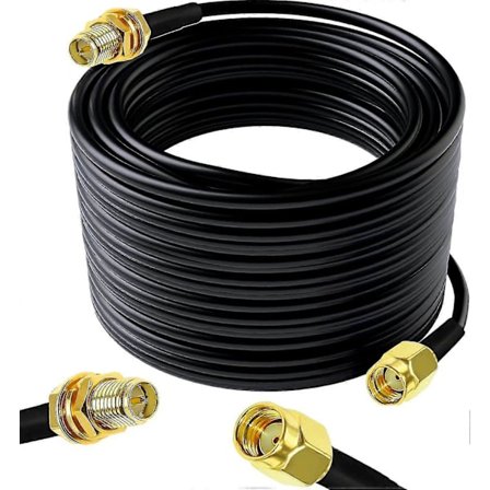 10m RP-SMA WiFi Antenne Forlengelseskabel (Svart)