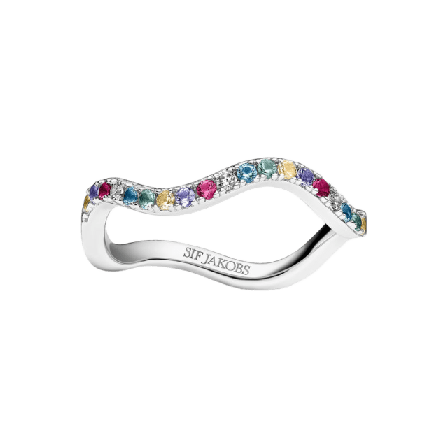Sif Jakobs Jewellery Ellera Waves Ring Ringar Dam 60