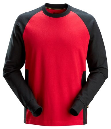 Snickers Workwear 2840 Sweatshirt röd/svart Röd/svart, Kläder
