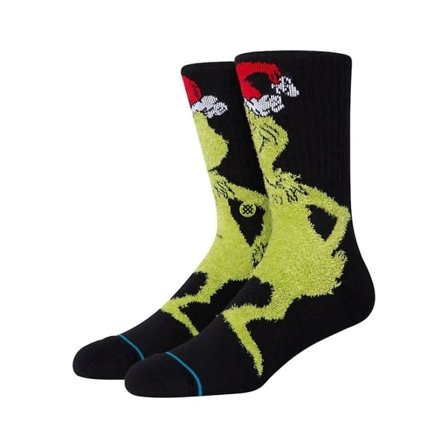 Unisex jul The Grinch Novelty Sokker Xmas Festival Morsomme Mid Calf Sokker For Voksne Menn Kvinner