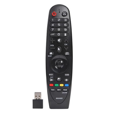 Universell Ersättningsfjärrkontroll för Smart TV Fjärrkontroll med USB-mottagare för LG Magic Remote AN-MR600 AN-MR650