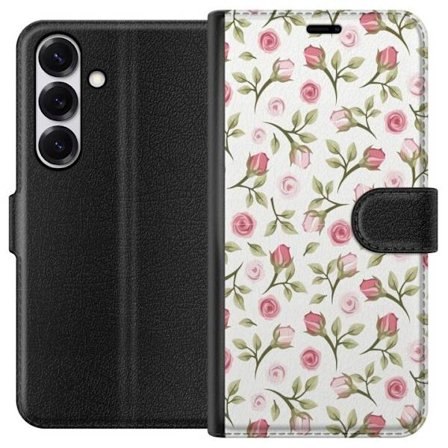 Plånboksfodral till Samsung Galaxy S25 med Blommigt