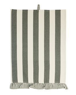 Kjøkkenhåndkle Filippa garnfarget stripe 1-pk Grønn