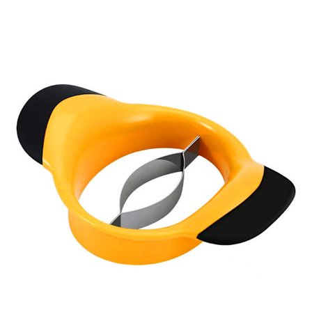 Mangokutter, mangodeler i rustfritt stål med sklisikkert håndtak, fruktdeler kompatibel med mango, ananas, fersken og epler, effektiv