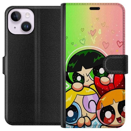 Kompatibelt Lommeboketui til Apple iPhone 15 Powerpuff Girls Cartoon Network