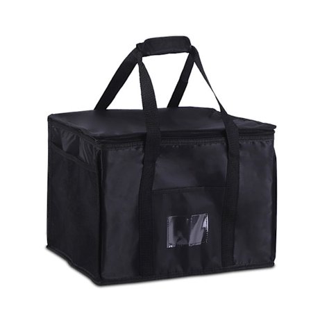 Termisk køletaske 40L - Stor foldbar isoleret frokosttaske til picnic og rejser | Køletaske til camping, grill og madlevering (sort)