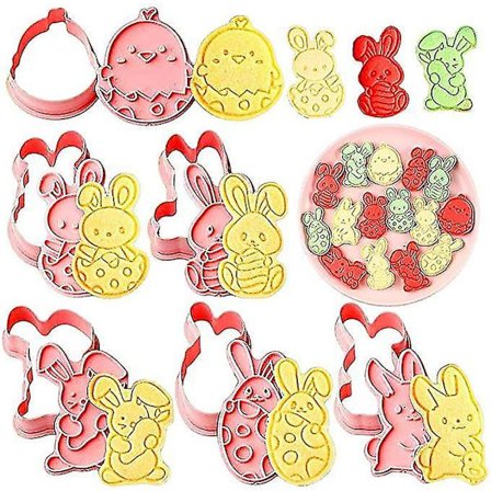 Kakeformer for påske, 6 stk 3D trykkbare sett, plast