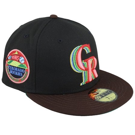 New Era - MLB Svart fitted Keps - Colorado Rockies Telescope 59FIFTY 10th Black/Brown Fitted @ Hatstore