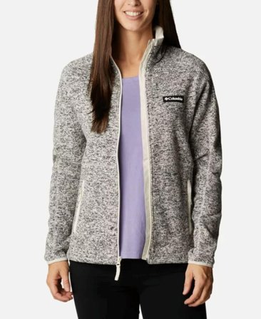 Columbia W Sweater Weather Full Zip Chalk Heather