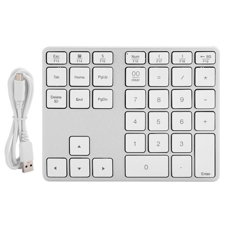 Mini-numero-näppäimistö Bluetooth 3.0:lle alumiiniseoksesta valmistettu sisäänrakennettu litiumakku