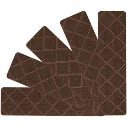 Trappematter Selvklebende, Trappetrinn, Sklisikre Avtakbare Vaskbare Matter, for Barn Eldre og Kjæledyr, 5 stk - Brun