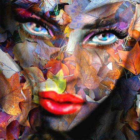 30 × 40 Abstrakt Blad Ansikte Diamantmålning (30 * 40 1 stycke) Diamantmålning