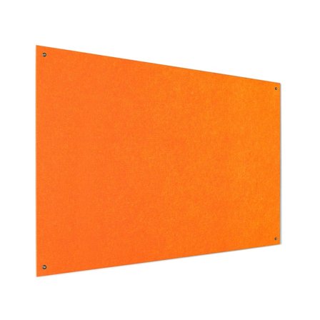 Recycled fire-retardant noticeboard, 2400x1200 mm, orange