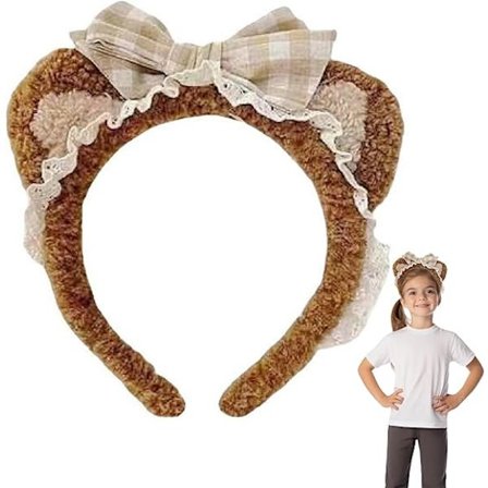 Hårbånd med Bjørneører, Brune Bjørneører, Hårbånd med Brune Ører, Bjørnetilbehør Børn, Hårbånd med Bjørneører, Hårbånd med Brune Bjørneører Børn