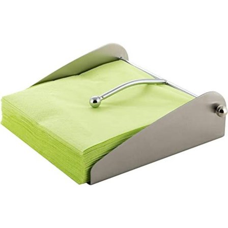 Serviettboks, serviettholder i rustfritt stål, standard papirhåndkleholder, ca. 19,3x17x3,8 cm, sølv