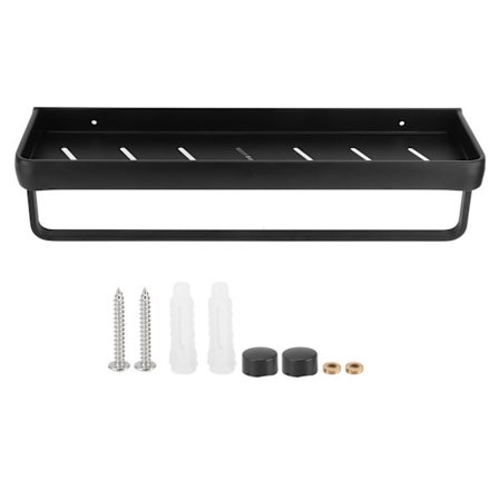 50 cm multifunksjonell veggmontert kjøkkenhylle baderomslagringsstativ flaskeholder (enkeltlag med stang)