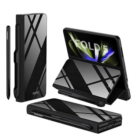 Kompatibel med Samsung Galaxy Z Fold5 vikbar skärm mobiltelefon flip glas målad skal skyddsfodral