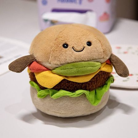 Jellycat Plys Dukke Serie Legetøj, 15cm Burger