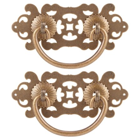 2 sett antikke hule håndtak håndtak kobber bokhylle garderobe skuff håndtak møbeltilbehør