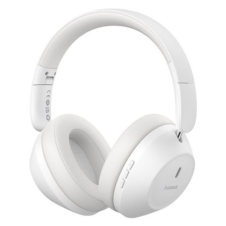 Baseus Bass 30 Max on-ear Bluetooth-headset med lang batterilevetid - Hvid
