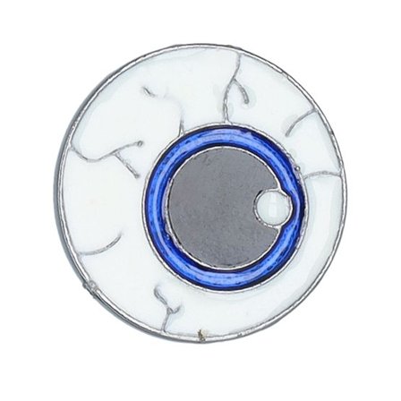 Cap Pins - Vit Tillbehör - Mini Eye Metal Enamel Pin @ Hatstore