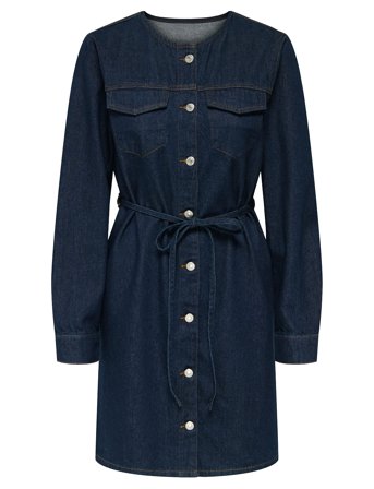 ONLY | Onlminnie No Collar Belt Denm Dress | XS