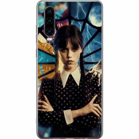 Huawei P30 Genomskinligt Skal Wednesday Addams