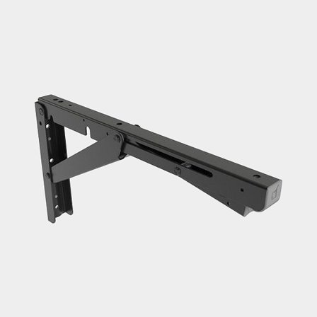 Fällbar bordskonsol Roca Robust L, svarteloxerat rostfritt stål, 306 mm, 150 kg