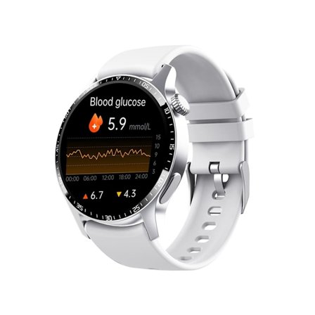 Smartwatch med Blodsocker, Blodsyre, Puls, Temperatur, Hälsoövervakning, Bluetooth-samtal och Flera M