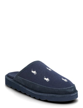 Polo Ralph Lauren | Reade Suede-Trim Polo Pony Scuff Slipper | 41