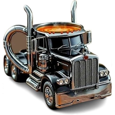 Håndlavet Lastbil Kaffekrus, 330 ml Semi-trailer Formet Keramisk Kaffekop, Lastbil Kaffekrus, Unik Gave til Kaffe- og Lastbilentusiaster