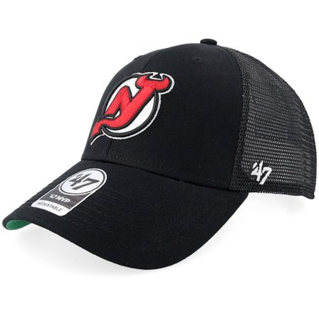 47 Brand - NHL Svart trucker Caps - New Jersey Devils Branson 47 Mvp Mesh Black/Black Trucker @ Hatstore