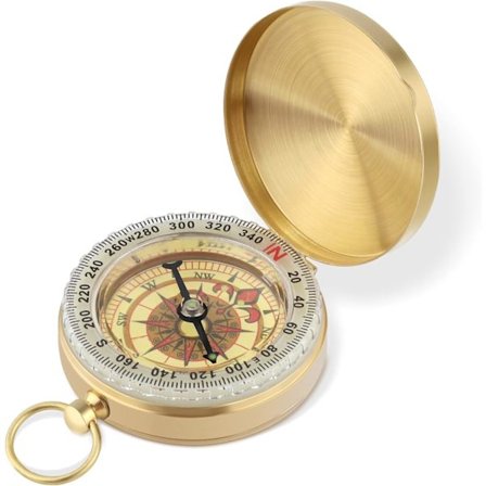 Ocean Survival Kompas (Guld), 48 x 13mm Vandreturskompas Lommekompas