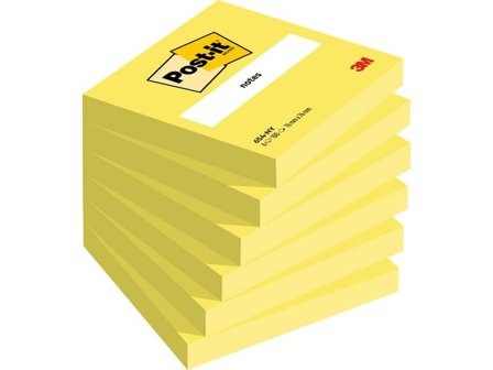 POST-IT Notislappar, 76 x 76 mm, neongula, 100 blad, 654-NY - Lyreco - Kontorsmaterial - Notes och Post-It - Notes - Gula