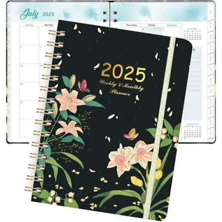2025 Planlegger Ukentlig og Månedlig, Inkluderer Månedlig Planlegger 2025 og Ukentlige Planer, Januar 2025 - Desember 2025, Anti-Blekk Blødning