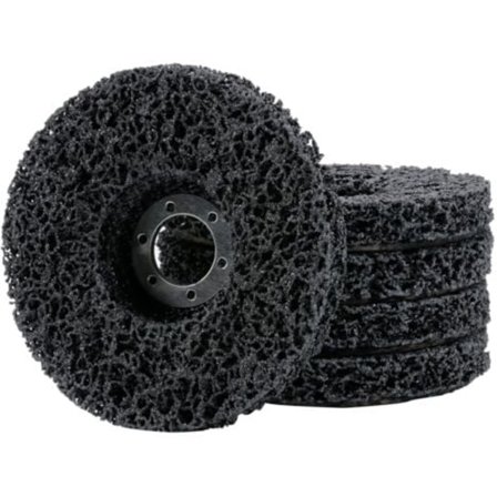 Sæt med 5 afrensningsskiver til vinkelslibere, til fjernelse af maling, rust, svejsninger og oxidation (5" x 7/8")