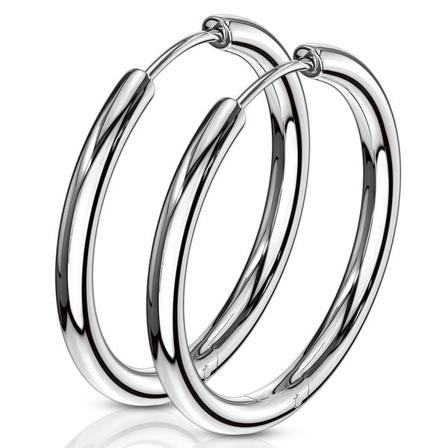 1 Par 25 Mm Hoops Örhängen I 316l Kirurgiskt Stål